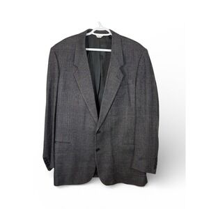 CELLINI COLLECTION Mens Plaid‎ Hand Tailored 100% Silk Sport Coat Blazer 42L